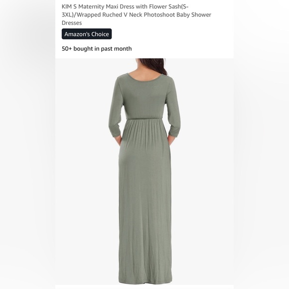 Light Green Maternity Dress - Picture 3 of 5